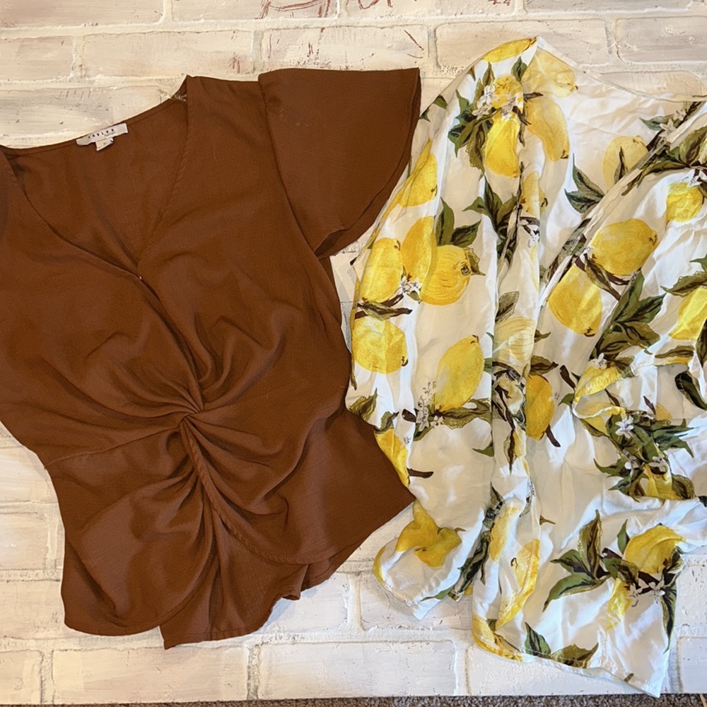 Boho flowy & crop top size small shirt bundle!! - Picture 6 of 6